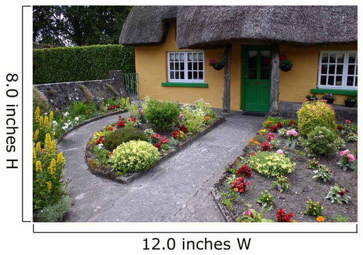 Thatched Roof Cottage and Garden Wall Mural