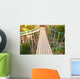 Suspension bridge, walkway to the adventurous, cross to the other side forest Wall Mural