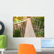 Suspension bridge, walkway to the adventurous, cross to the other side forest Wall Mural