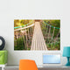 Suspension bridge, walkway to the adventurous, cross to the other side forest Wall Mural
