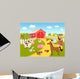 Cartoon Farm Scene Wall Decal