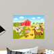 Cartoon Farm Scene Wall Decal