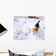 Beagle Hunting a Rabbit in the Snow Wall Mural