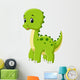 Cute dinosaur cartoon Wall Decal