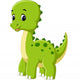 Cute dinosaur cartoon Wall Decal