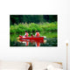 Family Canoe River Wall Mural