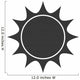 sunny sun abstract sunshine silhouette icon. Isolated and flat illustration. Vector graphic Wall Decal