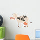 Cartoon cow character isolated Wall Decal