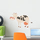 Cartoon cow character isolated Wall Decal