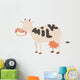 Cartoon cow character isolated Wall Decal