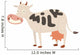 Cartoon cow character isolated Wall Decal