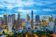 Bangkok city skyscrapers and Bangkok skyline at night in Bangkok Wall Mural