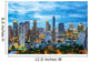 Bangkok city skyscrapers and Bangkok skyline at night in Bangkok Wall Mural