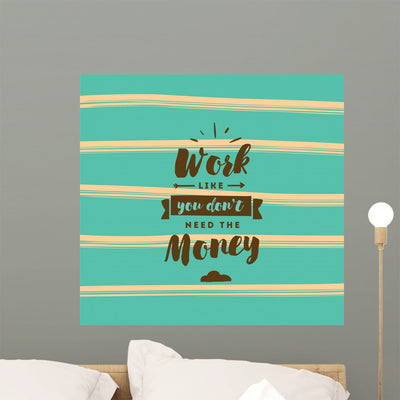 Typography for Poster Invitation Wall Mural shown on a wall