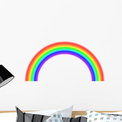 Rainbow Wall Decal shown on a wall