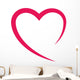 heart love romatic passion icon. Isolated and flat illustration. Vector graphic Wall Decal