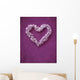 Floral heart shape Wall Mural