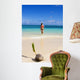 Young Woman in Bikini at Tropical Beach Wall Mural
