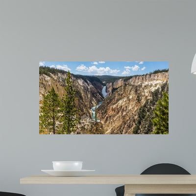Lower Falls Grand Canyon Wall Mural shown on a wall