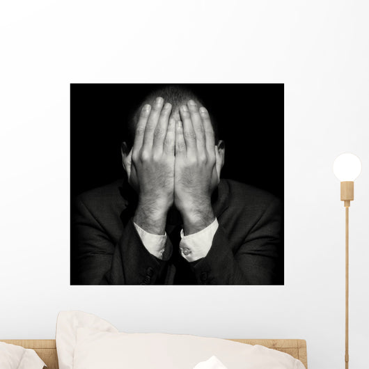 Businessman in Big Problem(special Photo F/x) Wall Mural