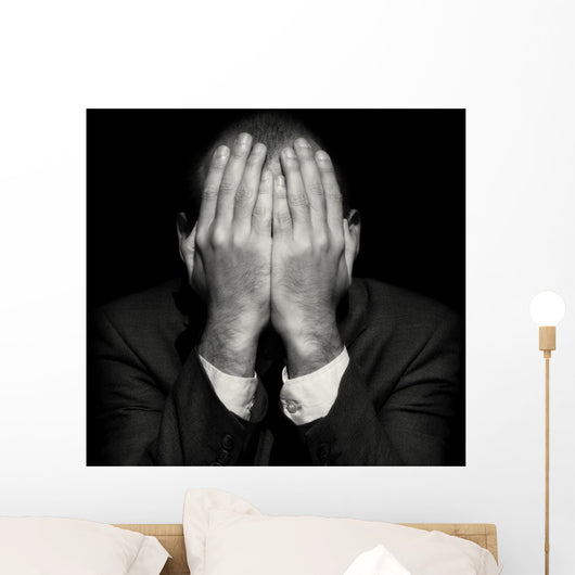 Businessman in Big Problem(special Photo F/x) Wall Mural