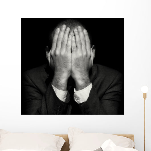 Businessman in Big Problem(special Photo F/x) Wall Mural