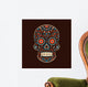 Ornamental colorful sugar skull Wall Mural