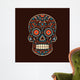 Ornamental colorful sugar skull Wall Mural
