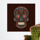 Ornamental colorful sugar skull Wall Mural