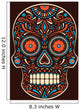 Ornamental colorful sugar skull Wall Mural