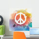 Watercolor Peace Card Colorful Wall Decal