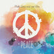 Watercolor Peace Card Colorful Wall Decal
