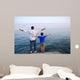 father son ocean Wall Mural