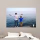 father son ocean Wall Mural