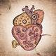 Steampunk Heart Wall Decal