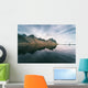 Landscape with mountains reflected in water, Iceland Wall Mural