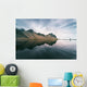Landscape with mountains reflected in water, Iceland Wall Mural