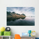 Landscape with mountains reflected in water, Iceland Wall Mural