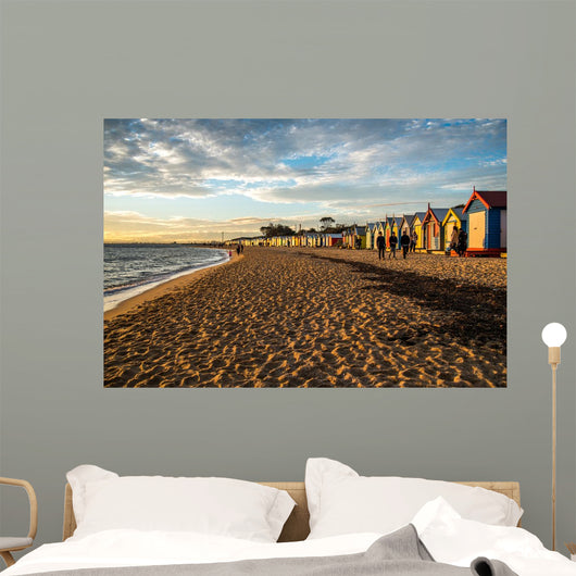 Bathing Boxes Brighton Beach Wall Decal