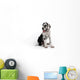 Portrait of a beautiful dog on a white background Wall Decal