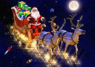 santa claus in his sledge Wall Mural