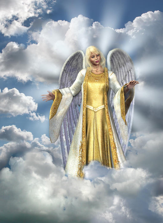 angel of light in sky Wall Mural