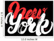 New York city hand written lettering for poster, tee print. Wall Mural