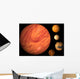 Jupiter and its moons Wall Mural