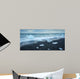 floated iceberg  on the lava beach Wall Mural