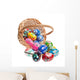 Hand Crafted Wooden Easter Eggs Wall Mural