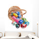 Hand Crafted Wooden Easter Eggs Wall Mural