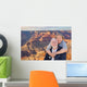 Happy Senior Couple Posing on Edge of The Grand Canyon Wall Mural