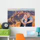 Happy Senior Couple Posing on Edge of The Grand Canyon Wall Mural