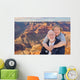 Happy Senior Couple Posing on Edge of The Grand Canyon Wall Mural